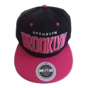 Casquette New York "Brooklyn" noire et rose