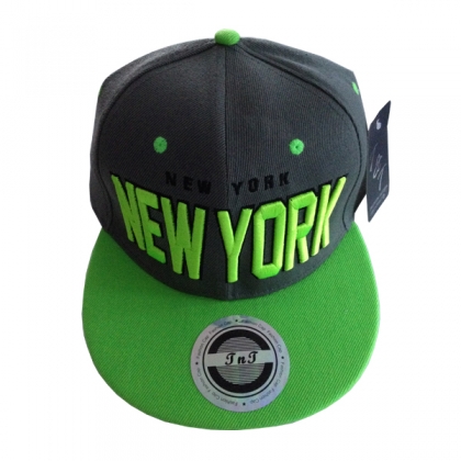 Casquette New York grise et verte