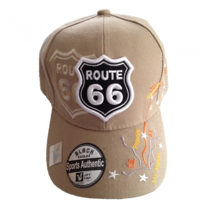 Casquette Route 66 "Map" beige