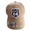 Casquette Route 66 beige