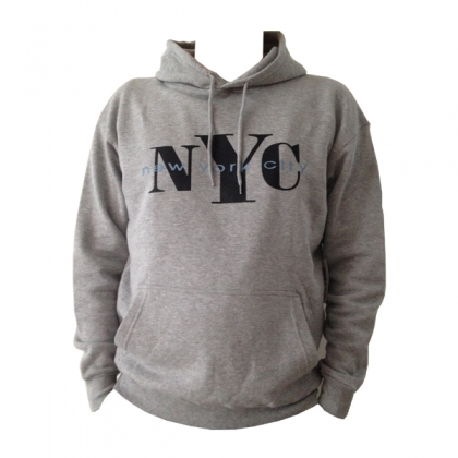 Sweat Shirt (Hoodie) à capuche "New York City" gris clair Sweat Shirt (Hoodie) à capuche "New York City" gris clair