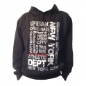 Sweat Shirt (Hoodie) à capuche New York noir