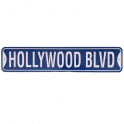 Plaque Métallique "61 cms" Hollywood bleue