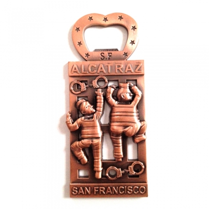 Magnet Décapsuleur San Francisco "Alcatraz" métal cuivre Magnet Décapsuleur San Francisco "Alcatraz" métal cuivre