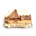 Magnet San Francisco 3D en bois
