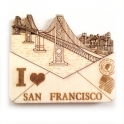 Magnet San Francisco 3D en bois
