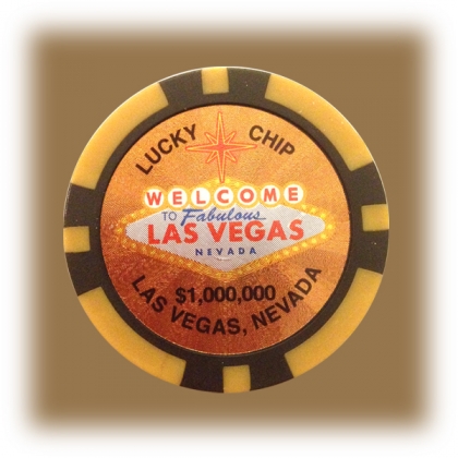 Jeton de casino aimanté Las Vegas $1.000.000 doré