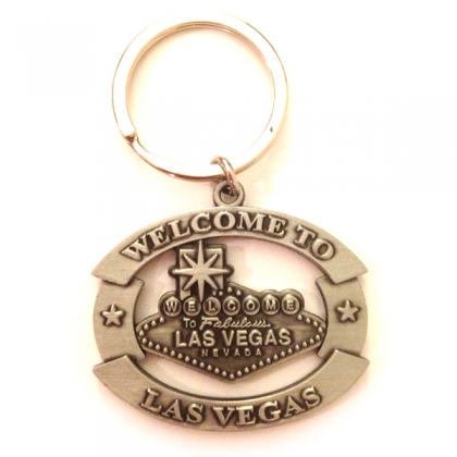 Porte Clé "Welcome to Fabulous Las Vegas" métal argent