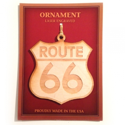 Décoration de Noël Route 66 "Logo" Gravée
