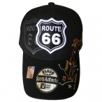 Casquette Route 66 "Map 1" noire