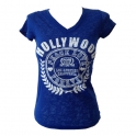 T-Shirt femme Hollywood bleu