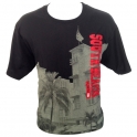 T-Shirt Miami "South Beach" noir brodé