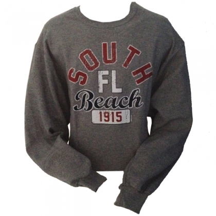 Sweat Shirt Miami "South Beach" gris