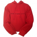 Sweat Shirt (Hoodie) à capuche New York City rouge