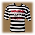 T-Shirt Alcatraz "Psycho Ward" rayé noir et blanc
