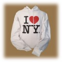 Sweat Shirt "I Love New York" blanc 