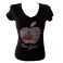 T-Shirt femme Strass "Big Apple" noir