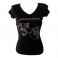 T-Shirt femme Strass "Broadway" noir