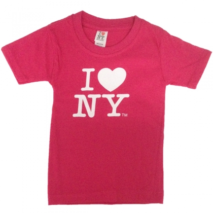 T-Shirt Enfant "I Love New York" rose