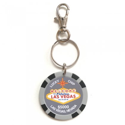 Porte Clé Las Vegas "Lucky Chip" $5000 gris