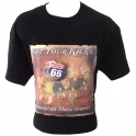 T-Shirt Route 66 "Get Your Kicks" noir