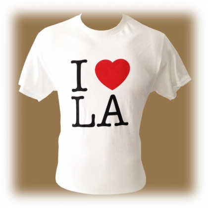 T-Shirt Los Angeles "I love L.A" blanc