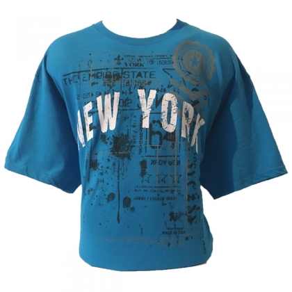 T-Shirt New York Bleu