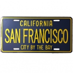 Plaque Métallique San Francisco bleue