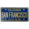 Magnet San Francisco Plaque Immatriculation blanc