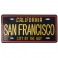 Magnet San Francisco Plaque Immatriculation bleu