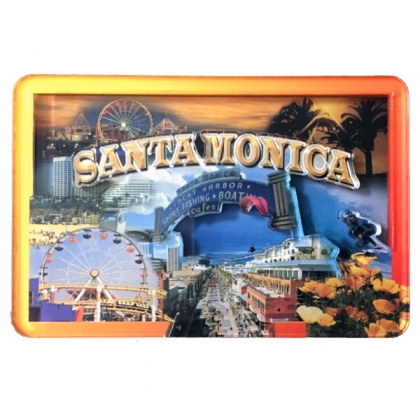 Magnet Santa Monica en plexi 3D