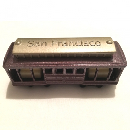 Magnet San Francisco "Cable Car" métal marron