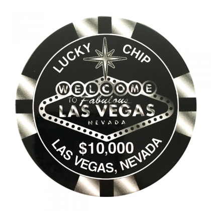 Magnet Jeton Géant Las Vegas $10.000 noir