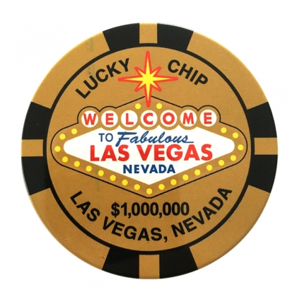 Magnet Jeton Géant Las Vegas $1.000.000 doré