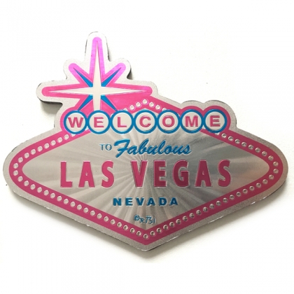 Magnet Las Vegas "Welcome To Fabulous Las Vegas" rose métallisé