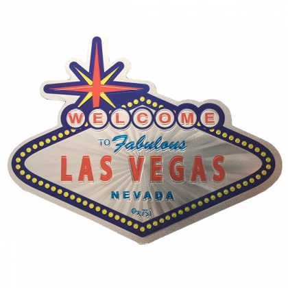 Magnet Las Vegas "Welcome To Fabulous Las Vegas" violet métallisé