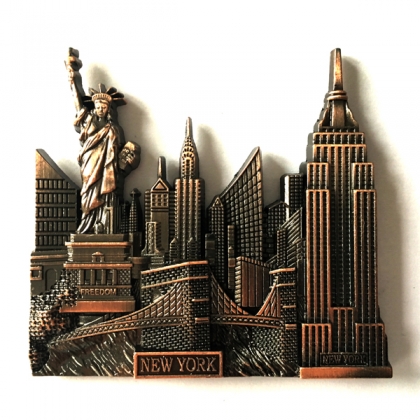 Magnet New York "Monuments" métal cuivre