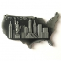 Magnet New York "USA" métal argent