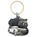 Porte Clé Route 66 "America's Highway" métal