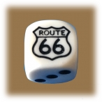 Dé à jouer Route 66