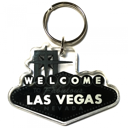Porte Clé "Welcome to Fabulous Las Vegas" noir et blanc