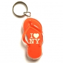 Porte Clé New York "Tong" plastique rouge