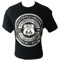 T-Shirt Route 66 "8 States" noir