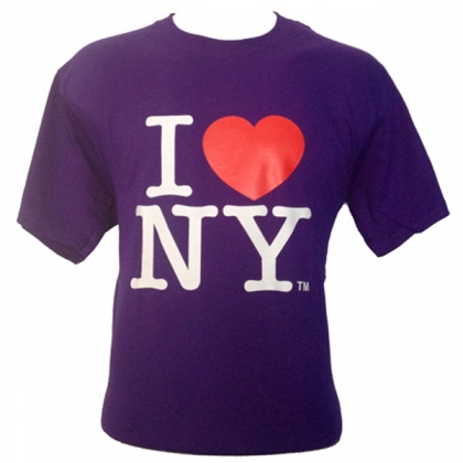 T-Shirt "I Love New York" violet