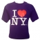 T-Shirt "I Love New York" violet