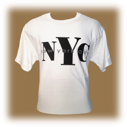 T-Shirt New York City "NYC" blanc