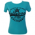T-Shirt femme Hollywood turquoise