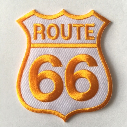 Patch Route 66 blanc/orange
