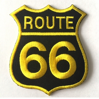 Patch Route 66 noir/jaune