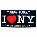 Plaque Métallique "I Love New York" noire